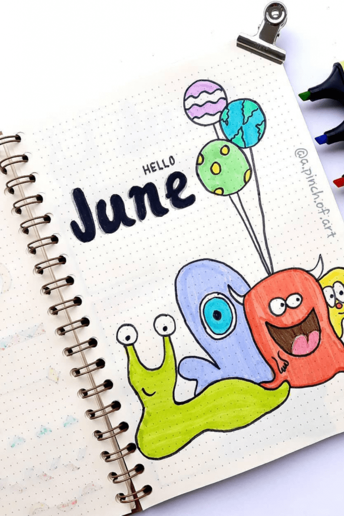 June Bullet Journal Cover