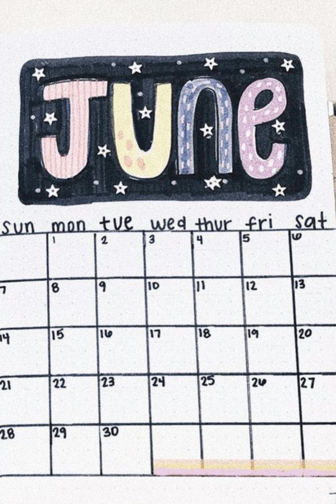 June Monthly Spread