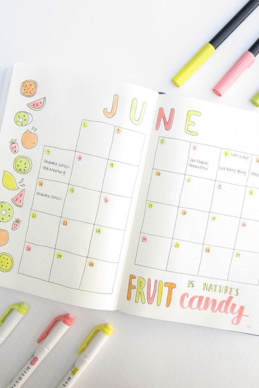 25 June Monthly Spread Ideas For A Creative Bujo