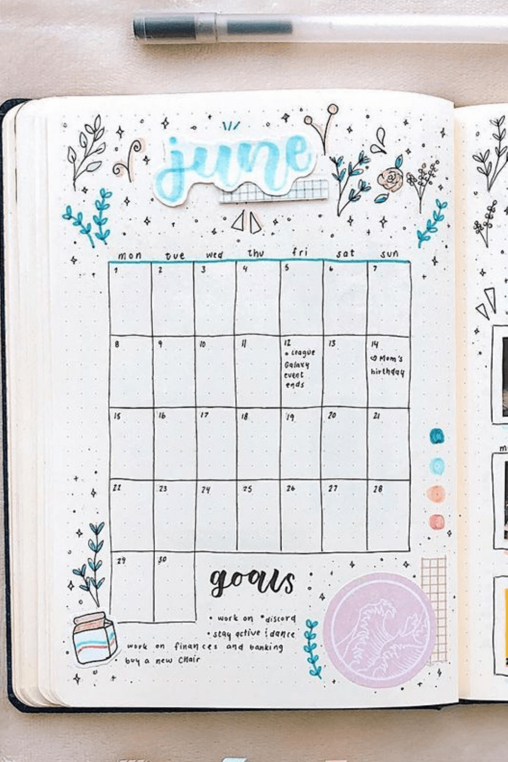 25 June Monthly Spread Ideas For A Creative Bujo