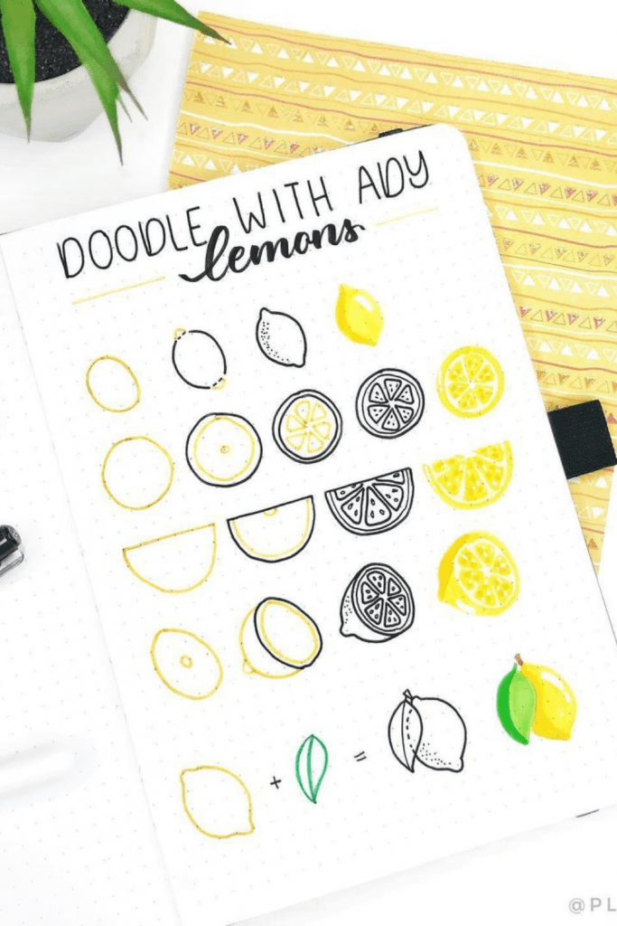 Lemons Summer Bullet Journal Doodles