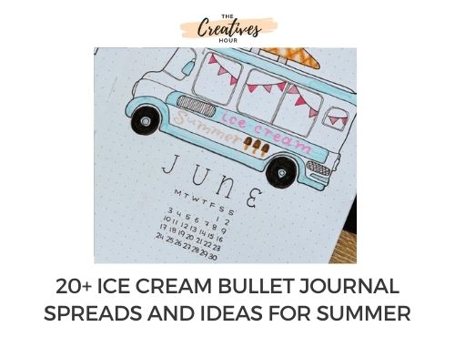 ice cream bullet journal spreads