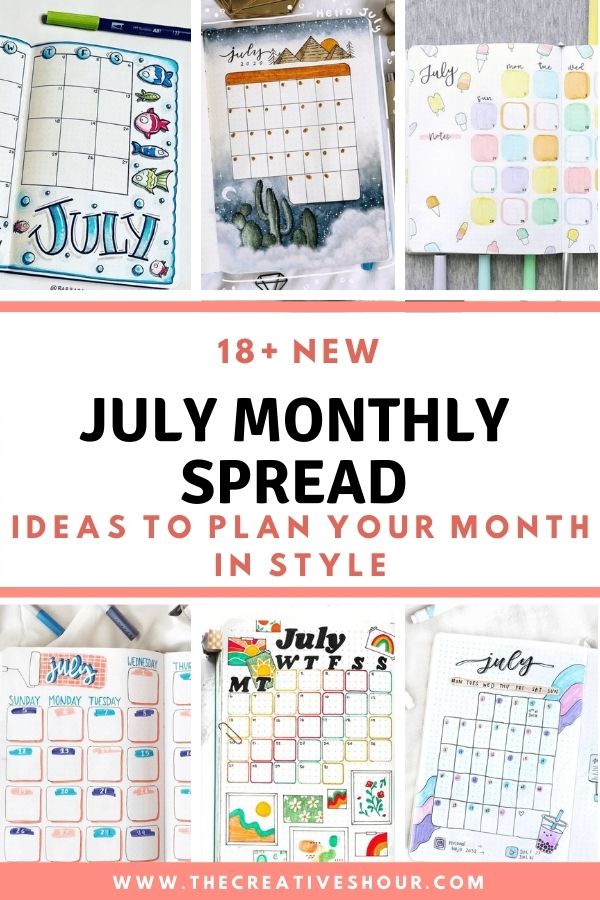 july monthly spreads