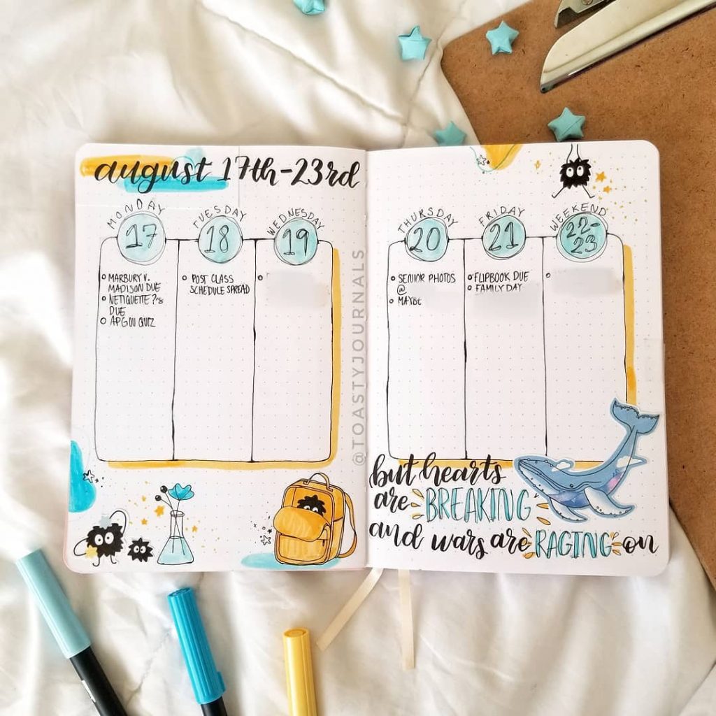 Sea Climate Change August Weekly Bujo