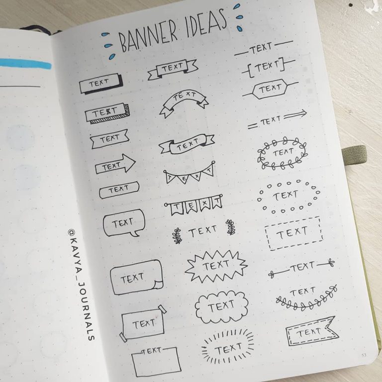 20+ Best Bullet Journal Banner Ideas For 2024