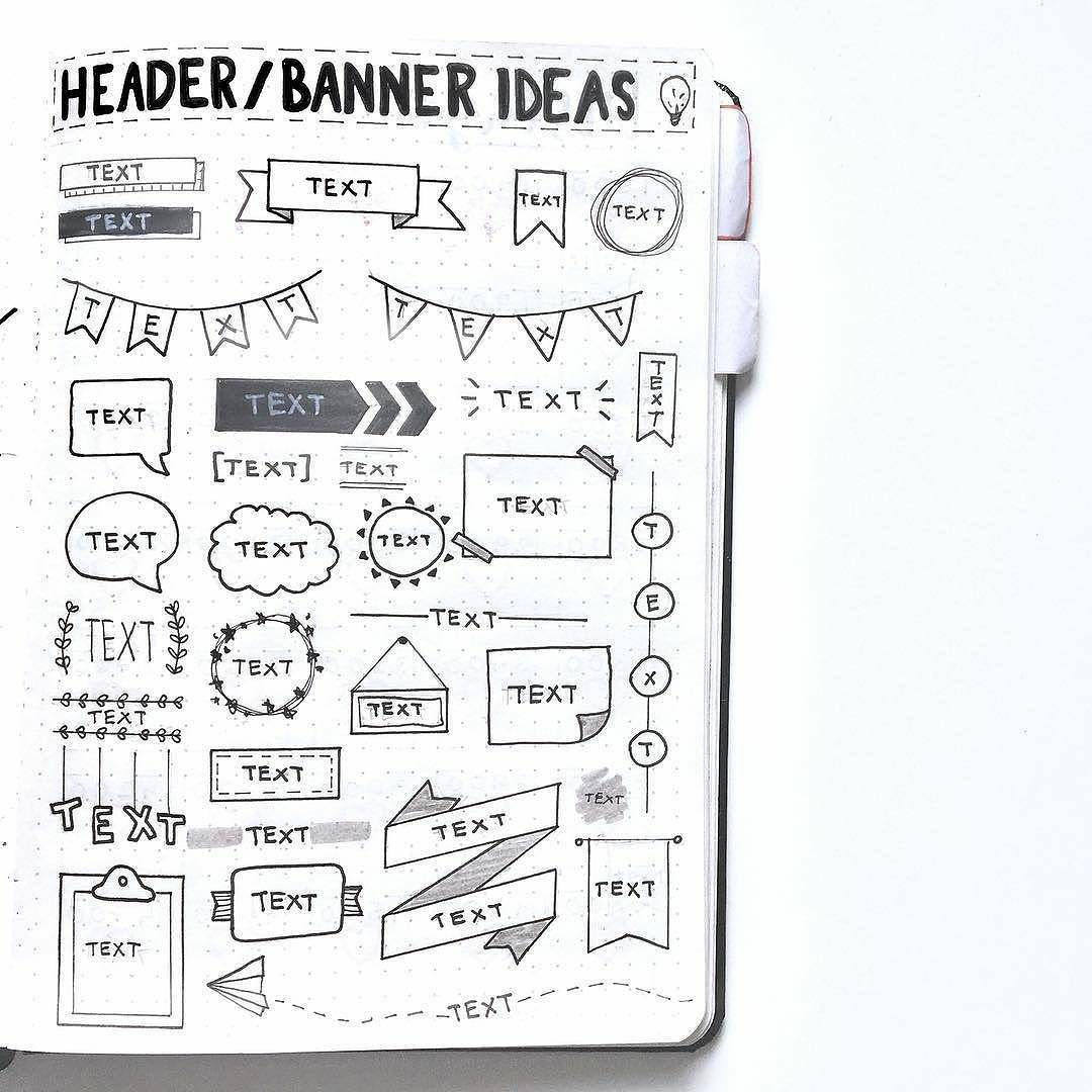 Best Bullet Journal Banner Ideas For