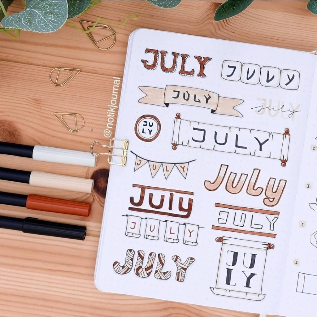 Header/title ideas for July