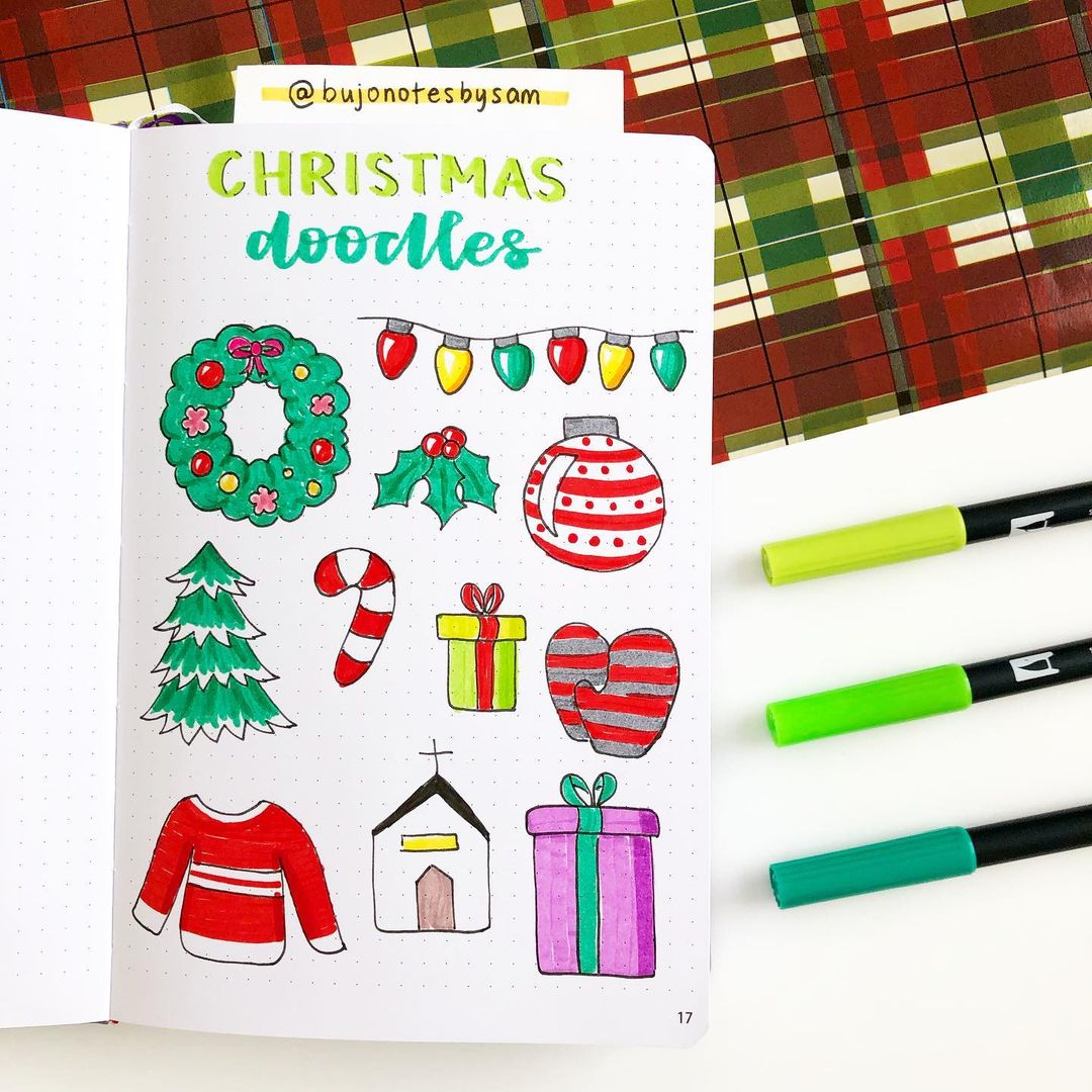 25 Easy Christmas Doodles You Can Draw