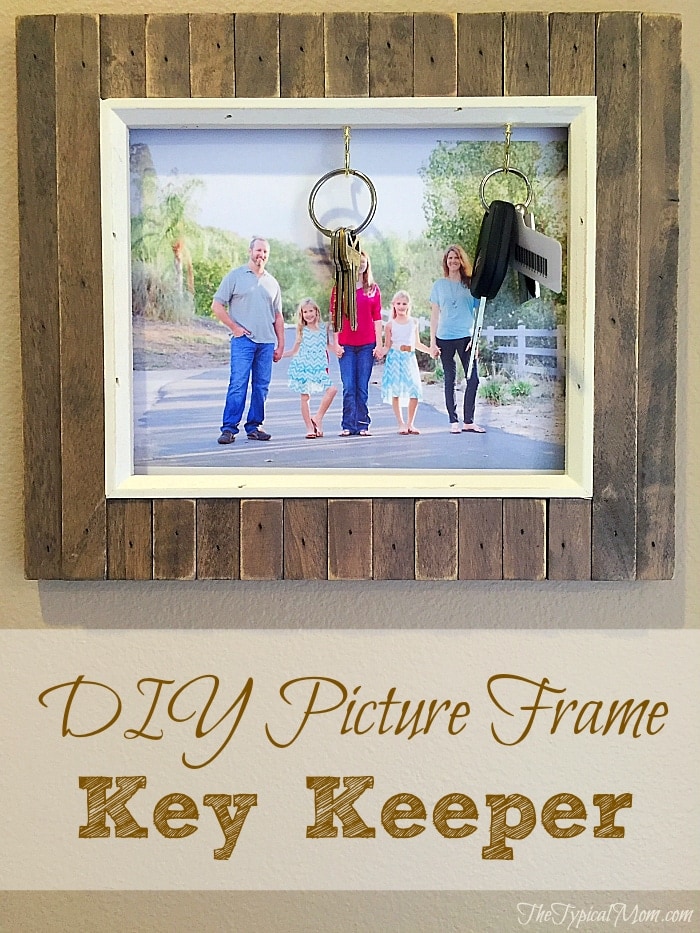 DIY Picture Frame Key Holder