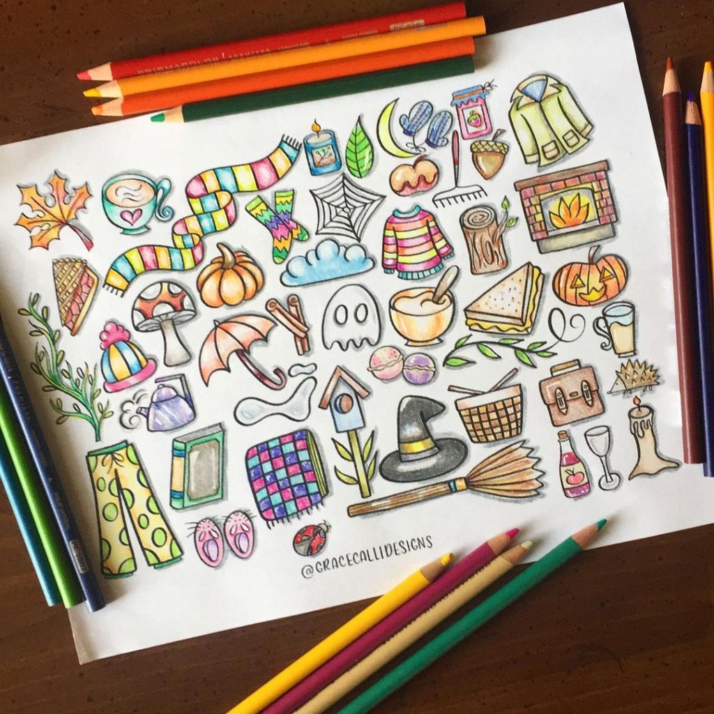 Colourful Fall Doodle