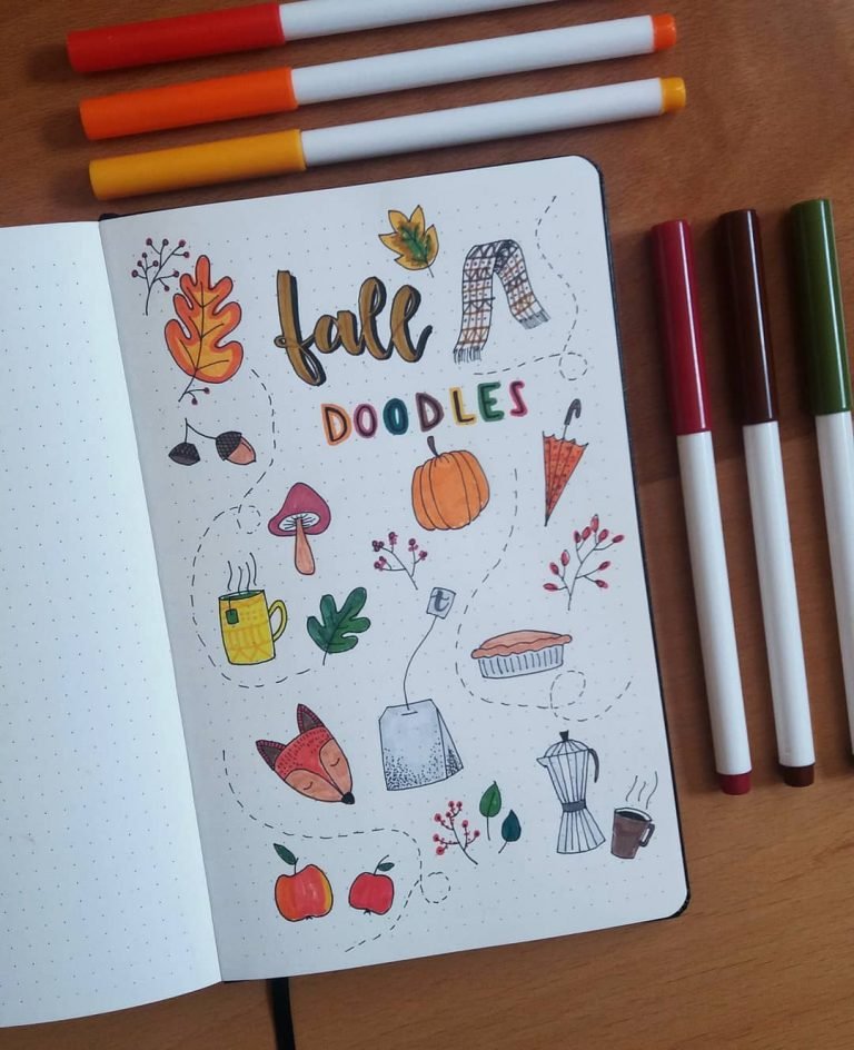 20 Fall Doodles Ideas To Try In Your Bullet Journal