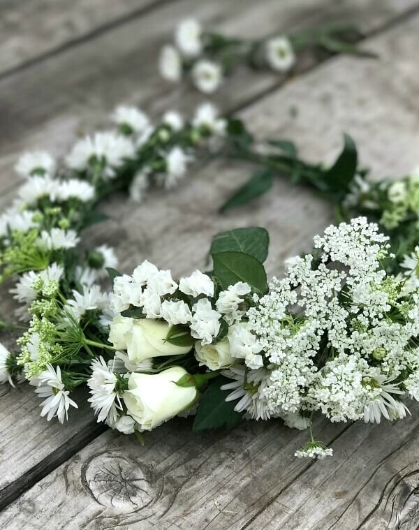 White Floral Crown