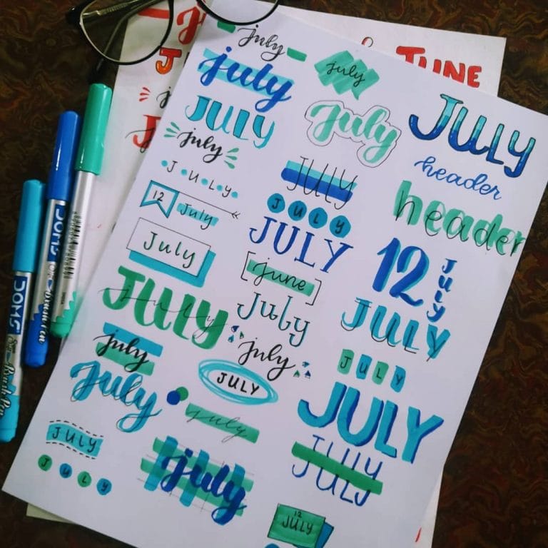 15+ Creative July Header and Title Ideas