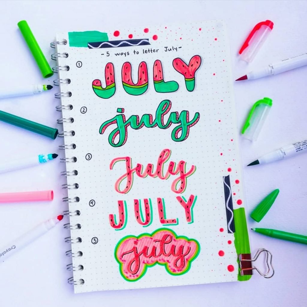 15+ Creative July Header and Title Ideas