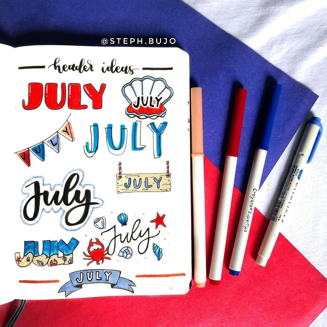 15+ Creative July Header and Title Ideas