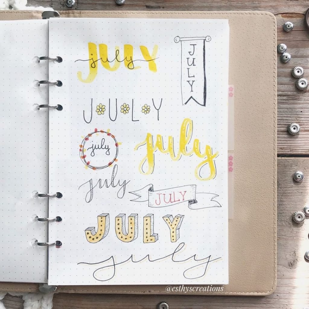 15+ Creative July Header and Title Ideas