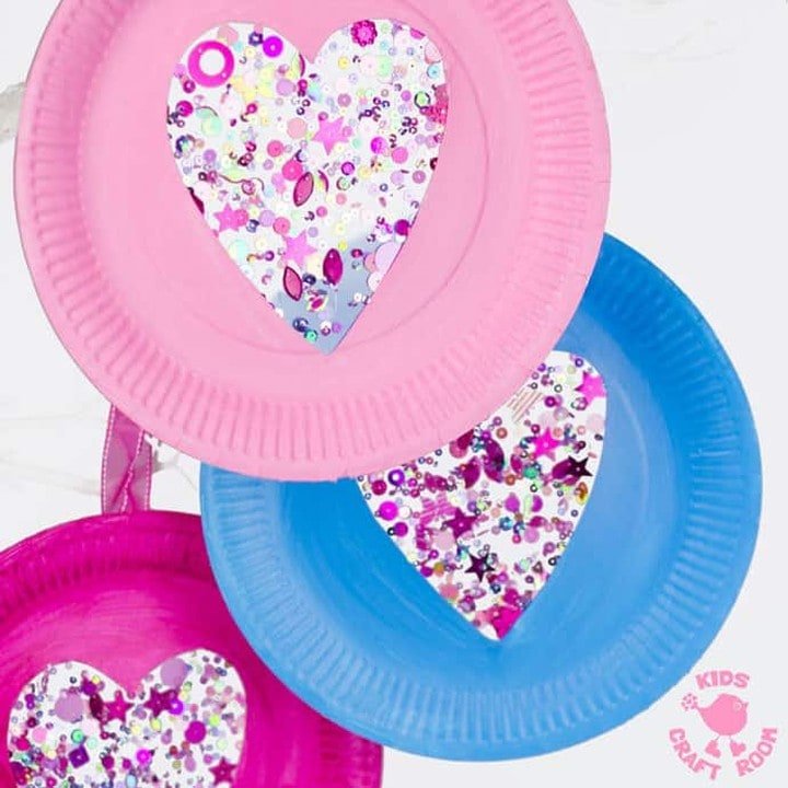 Heart Suncatcher Paper Plate Crafts