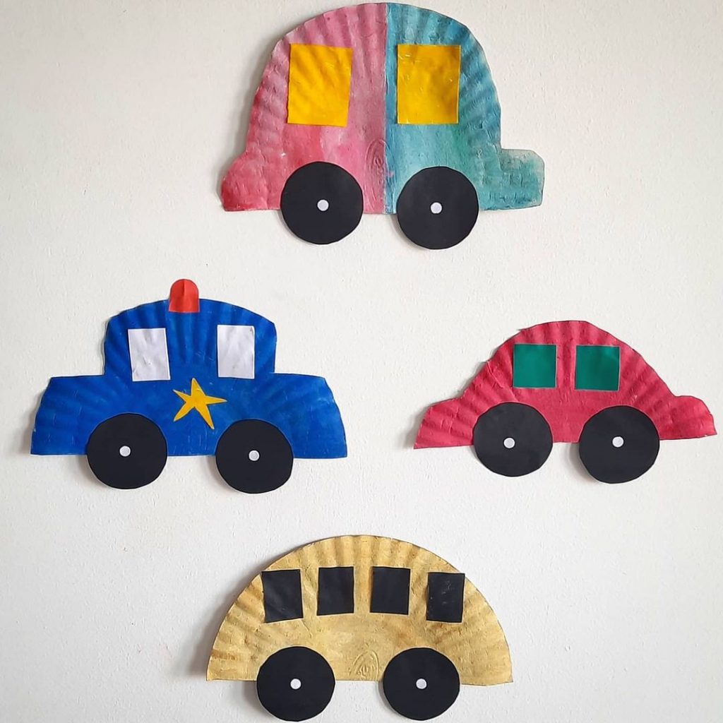 Vehicles Paper Plate Crafts