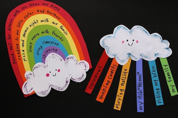 Rainbow-happiness-craft-with-glitter