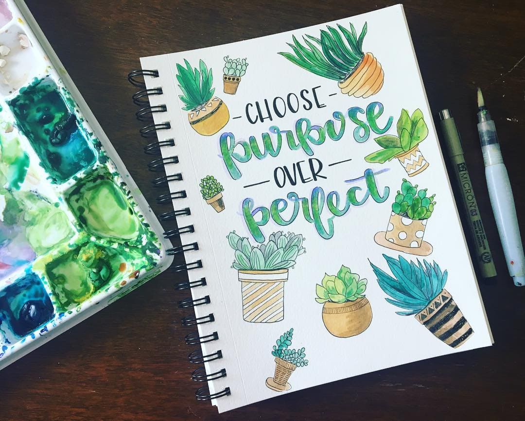 20+ Easy Succulent Drawings & Cactus Doodles To Draw