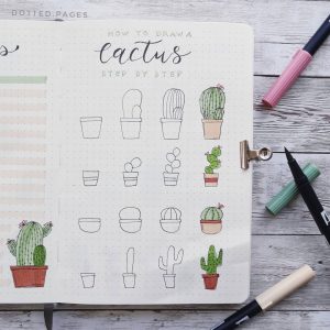 20+ Easy Succulent Drawings & Cactus Doodles To Draw