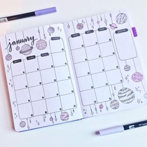 35+ Gorgeous Bullet Journal Monthly Spreads You'll Love