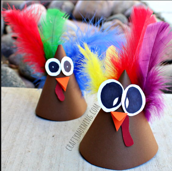 Turkey-cone-thanksgiving-craft-for-kids