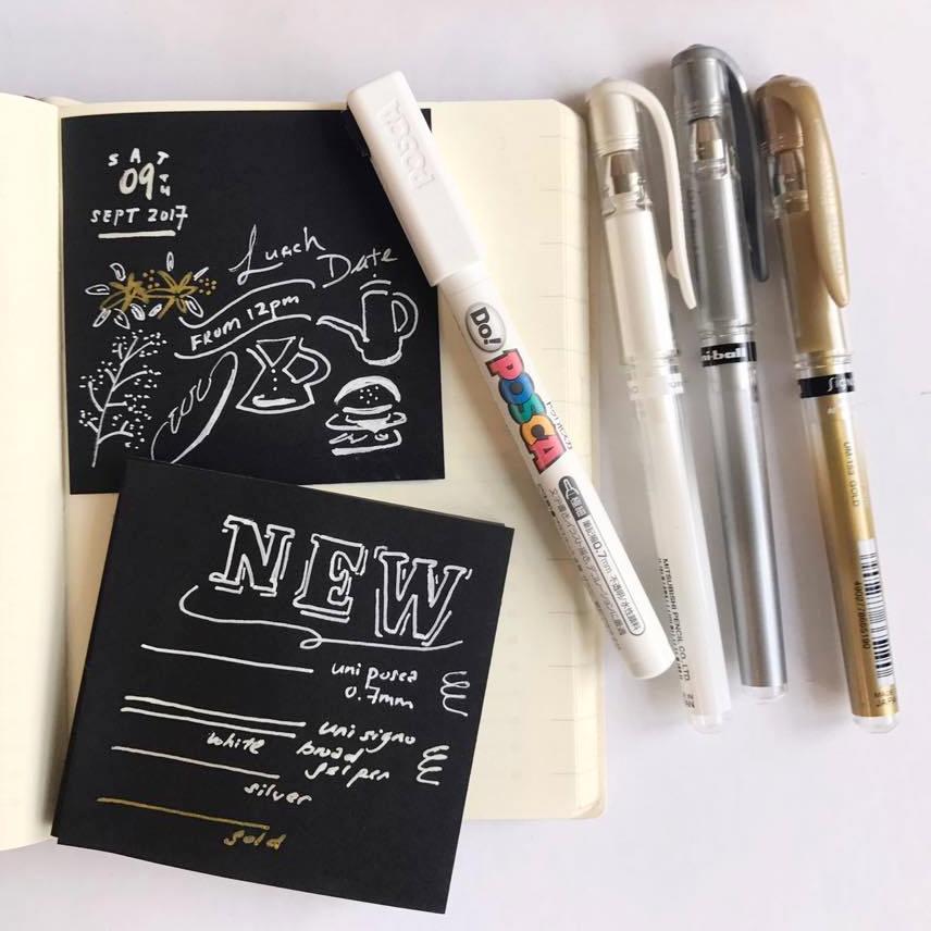 Tombow x Creartive Bleed Proof Bullet Journal 90g, Dotted + Black ABT Dual  Brush Pen