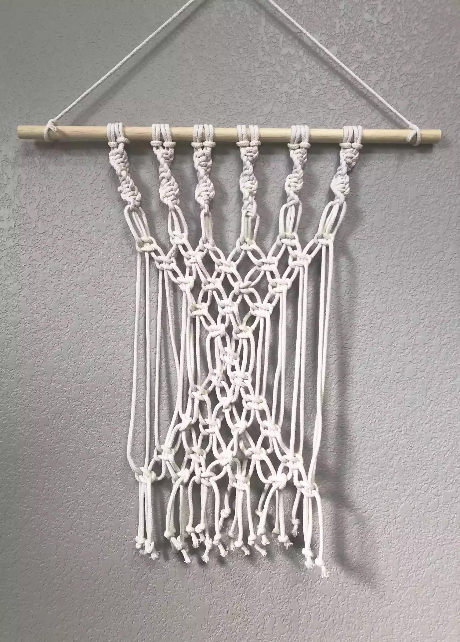 Easy Macrame Wall Hanging With Basic Macrame Knots