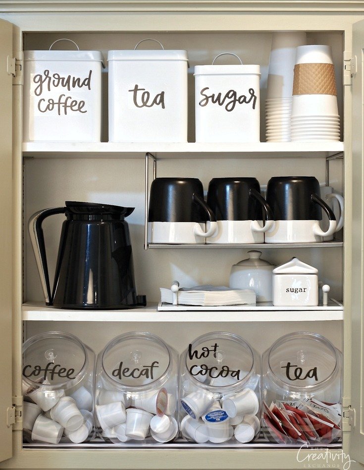 The Organized Coffee Cabinetry