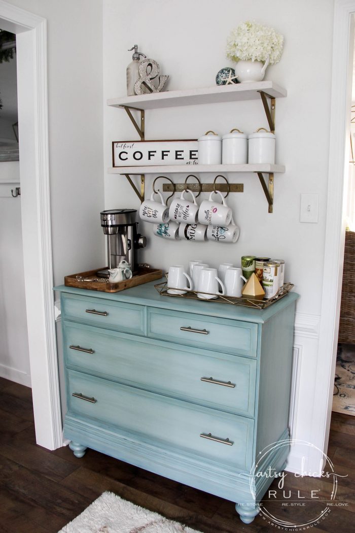 Refreshing Coffee Station In Dining Room