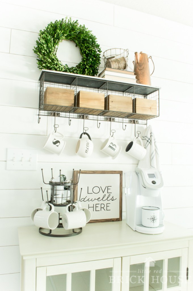 DIY Coffee Station {for small spaces} - A Sprinkle of Joy