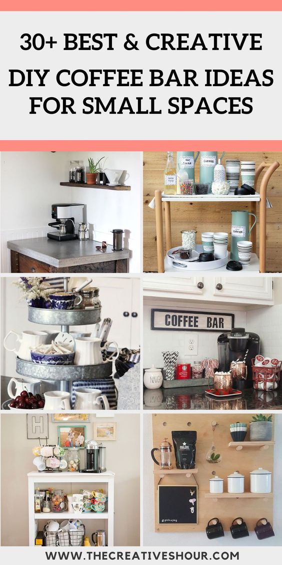 Mini Round Organizer  Coffee bar home, Diy coffee station small spaces, Coffee  bars in kitchen