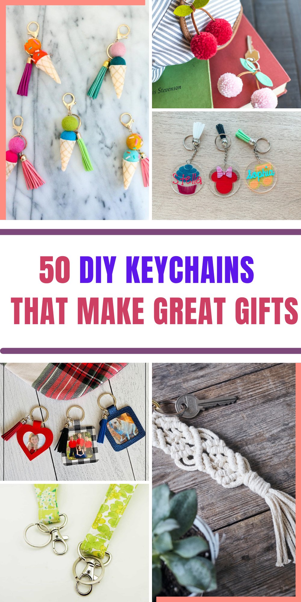25 Homemade DIY Keychain Ideas: How To Make Keychains