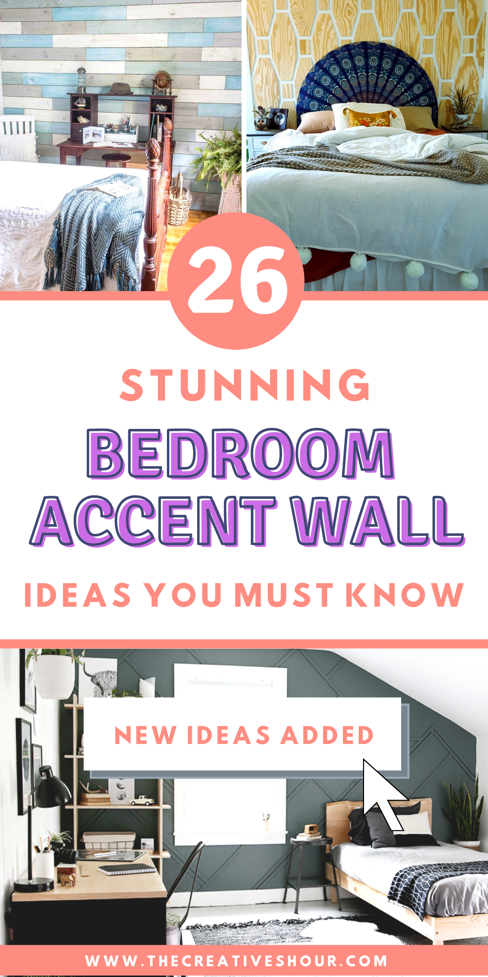 26 Amazing DIY Bedroom Accent Wall Ideas 