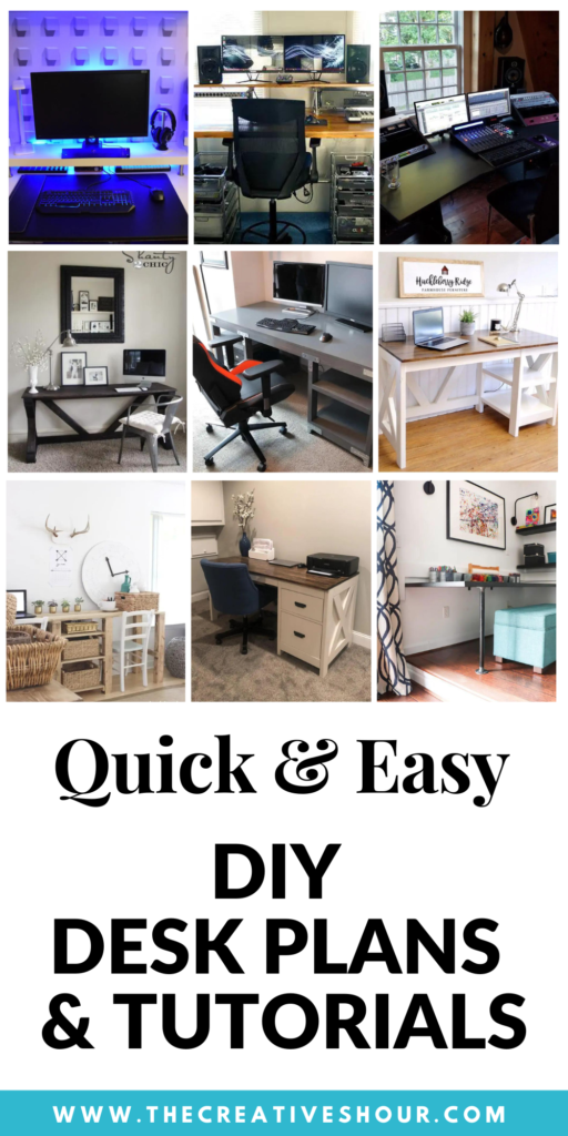 15 DIY Desk Plans for Your Home Office - How to Make an Easy Desk