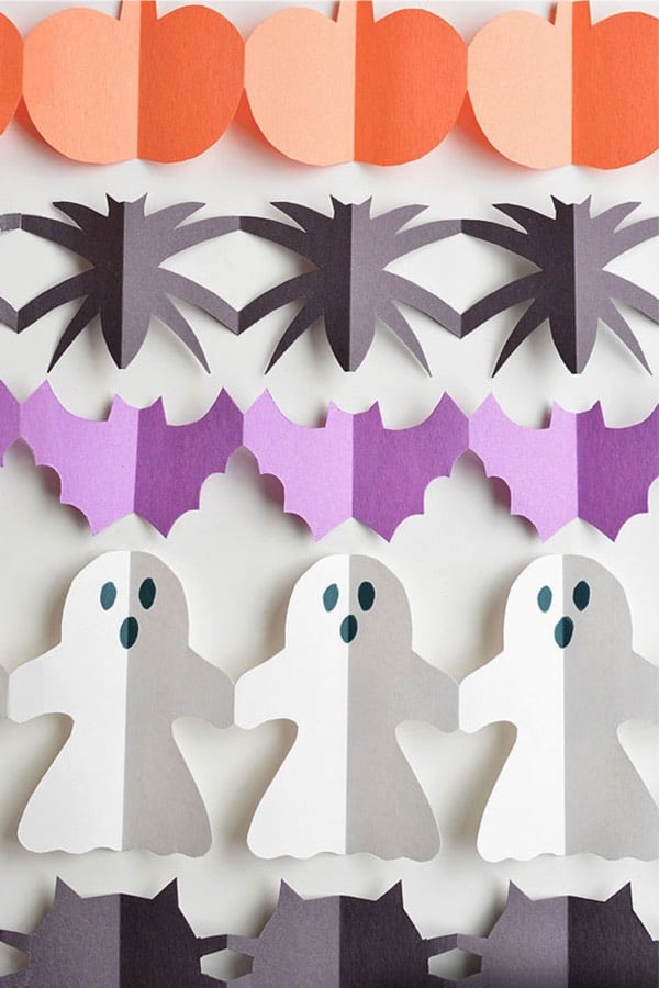 Halloween Paper Garland Cutouts