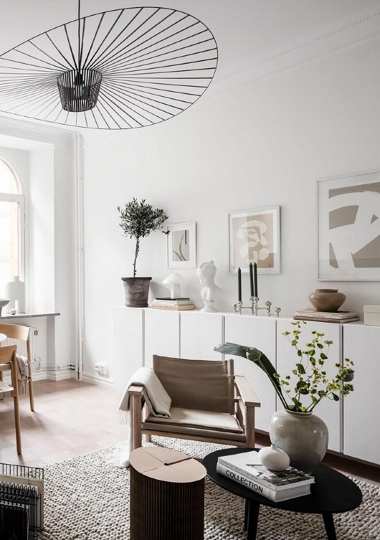 Bright White Nordic Studio Apartment With Ottoman