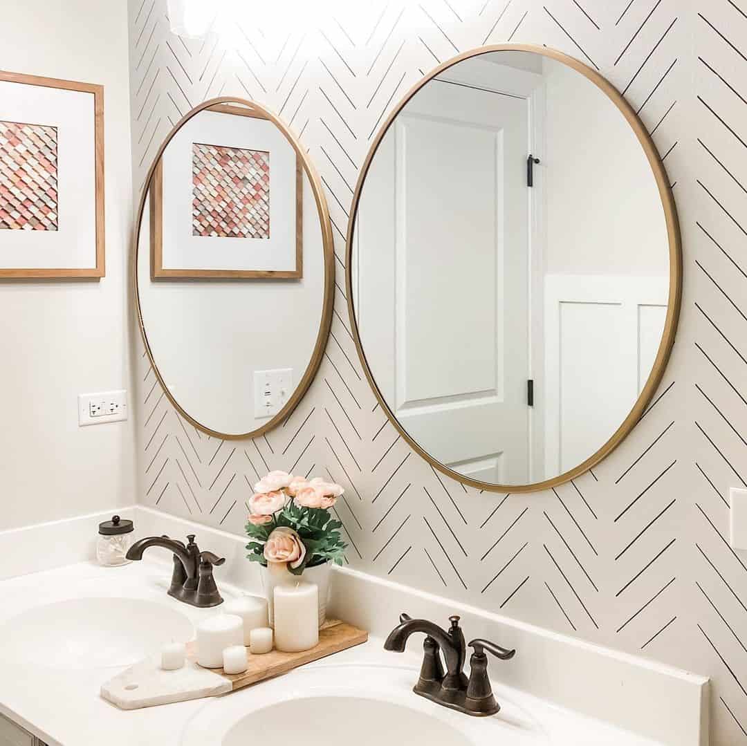 A Tale Of Two Mirrors And Accent wall For Bathroom Wall Decor Ideas