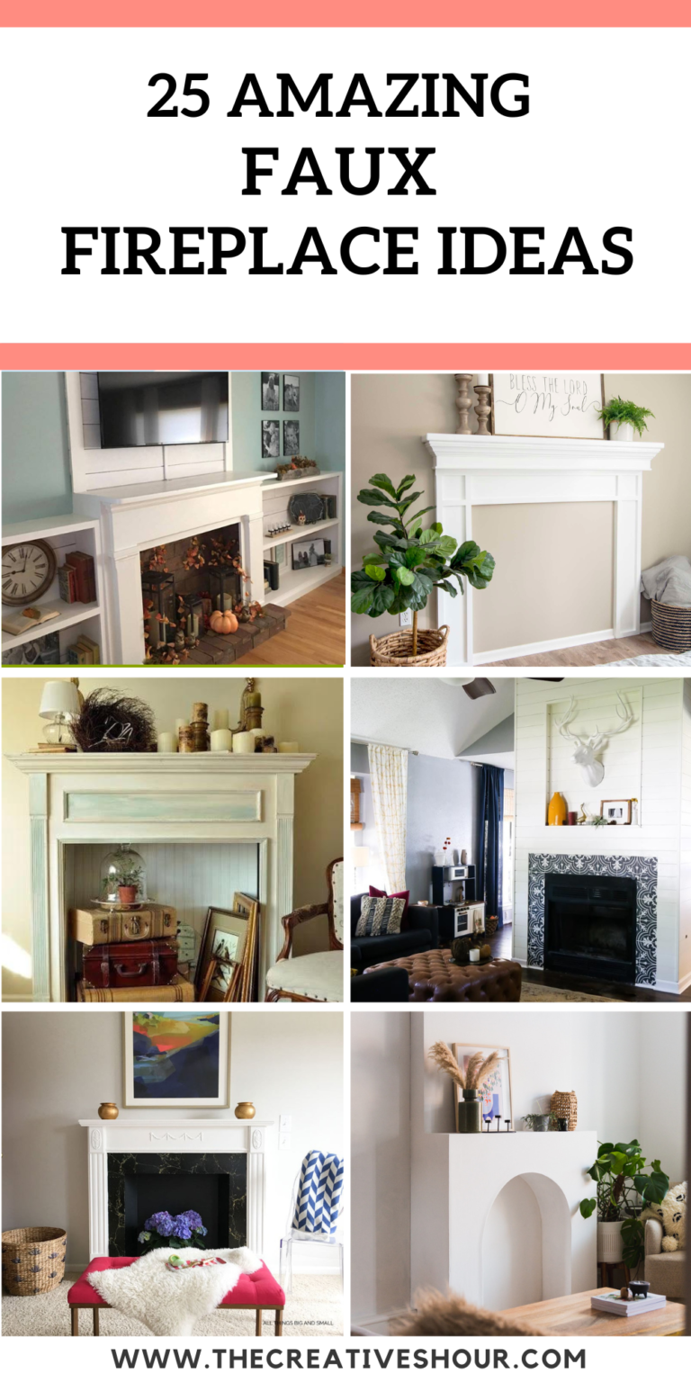 25 Cool DIY Faux Fireplace Ideas That Won’t Cost A Bomb