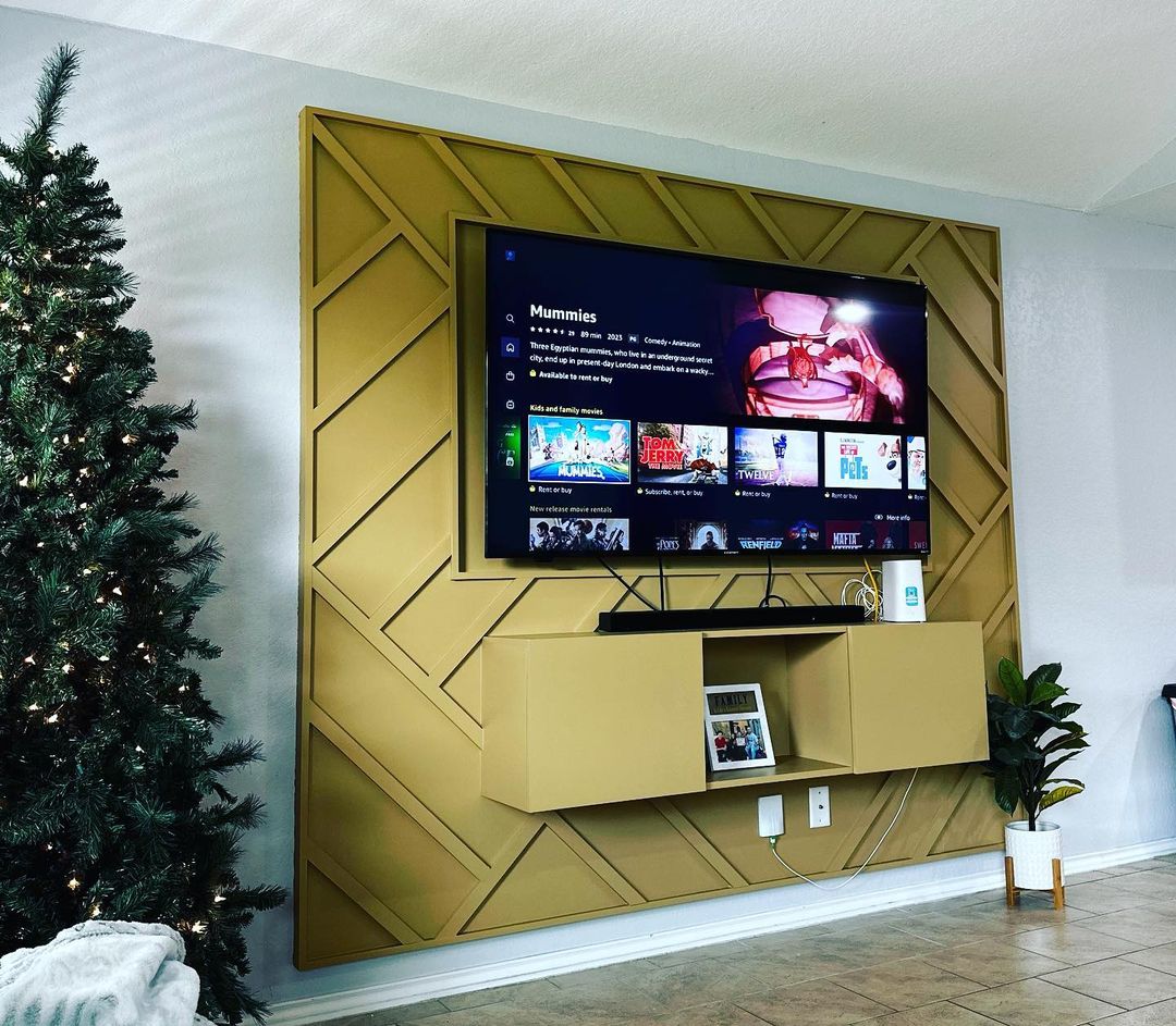 Easy Board And Batten Built-In Tv Cabinet