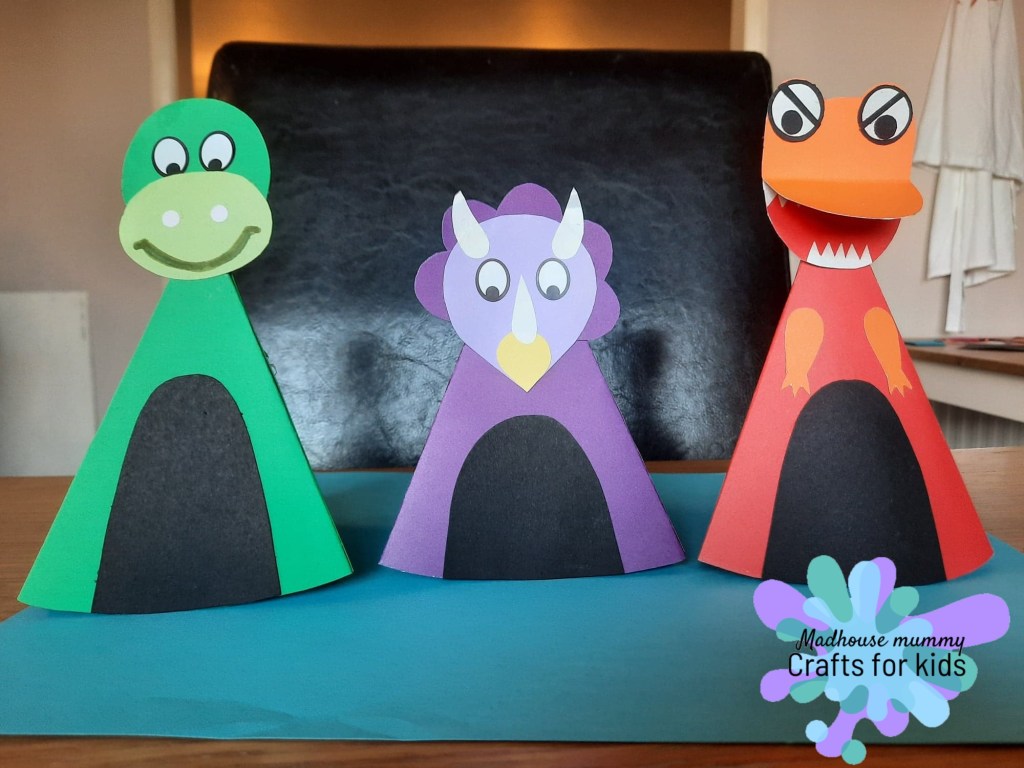 awesome paper cone dinosaurs craft for kids