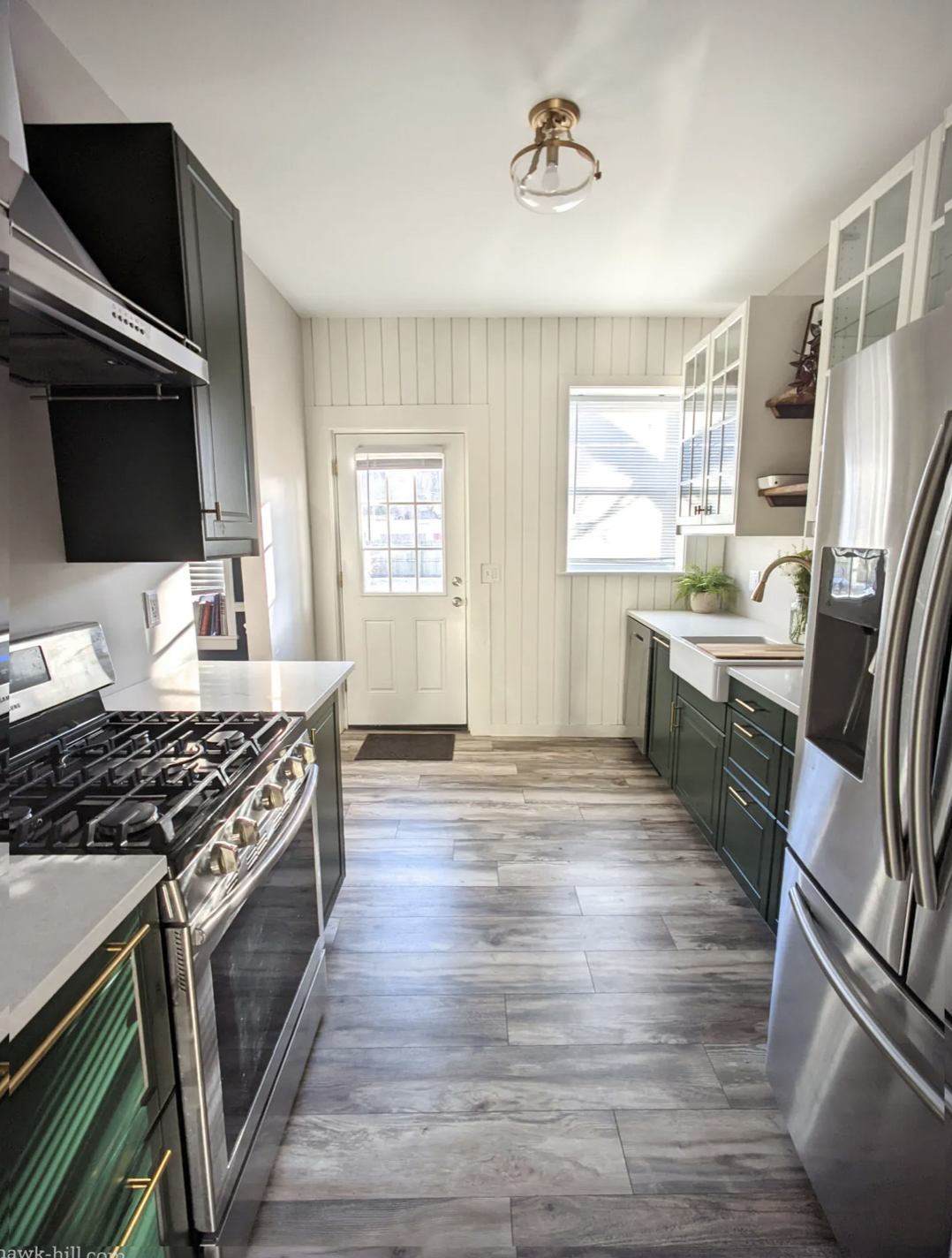 Choose Two Tone Cabinets For Galley Kitchen Layout