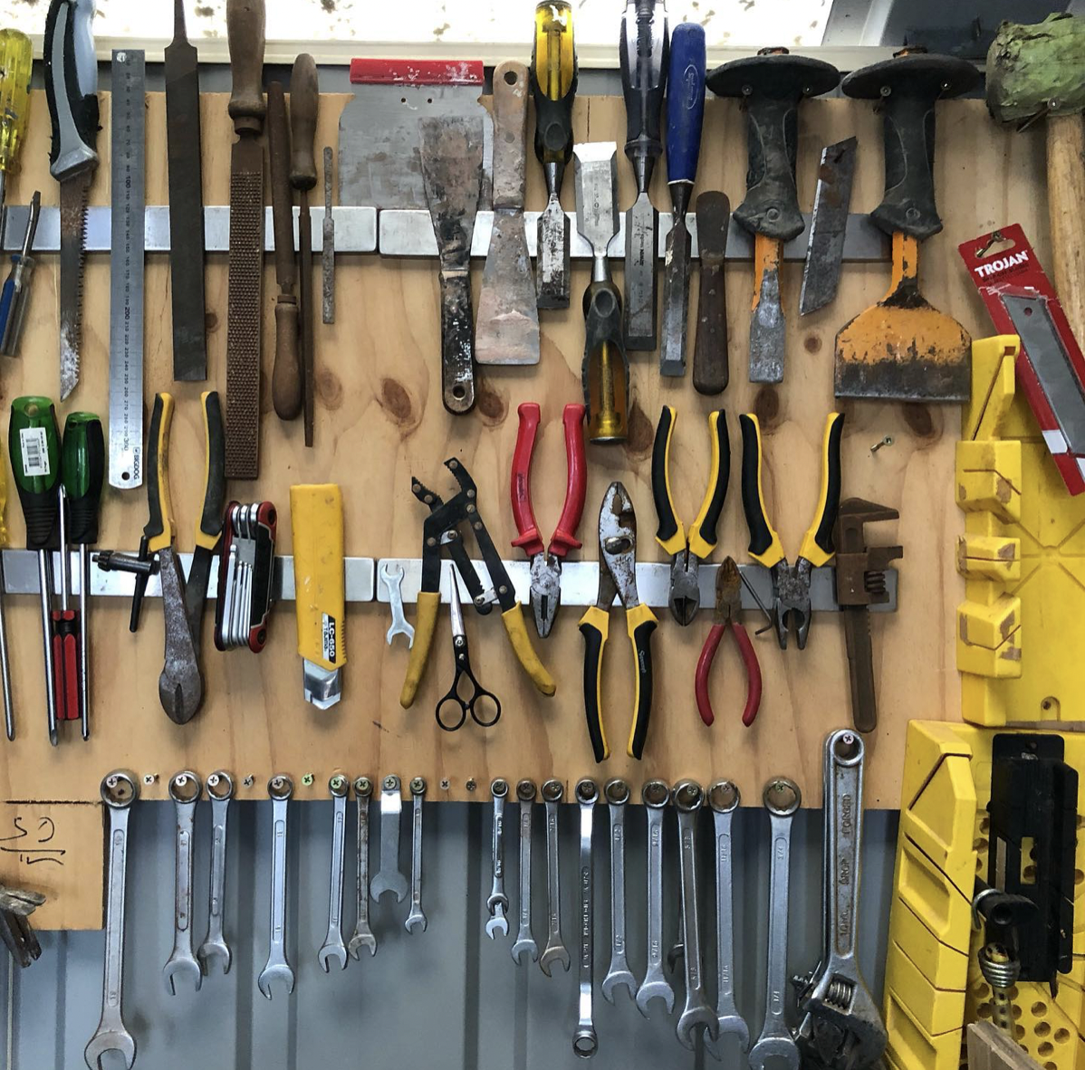 Metal Strips For Wall Tool Storage Ideas