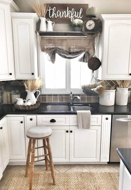 Farmhouse-Inspired Window Decor Ideas For Double-Hung Windows And Farmhouse Sink 