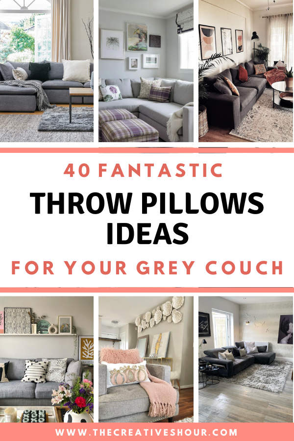 36 Throw Pillows for Grey Couch to Showcase Your Home in 2023  Grey and  brown living room, Grey couch living room, Dark grey couches