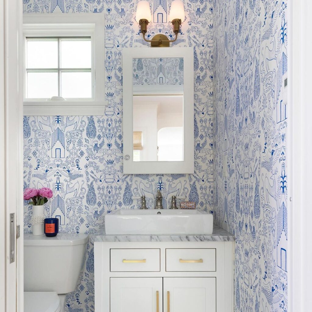 40 Best Powder Room Wallpaper Ideas For A Dreamy Oasis