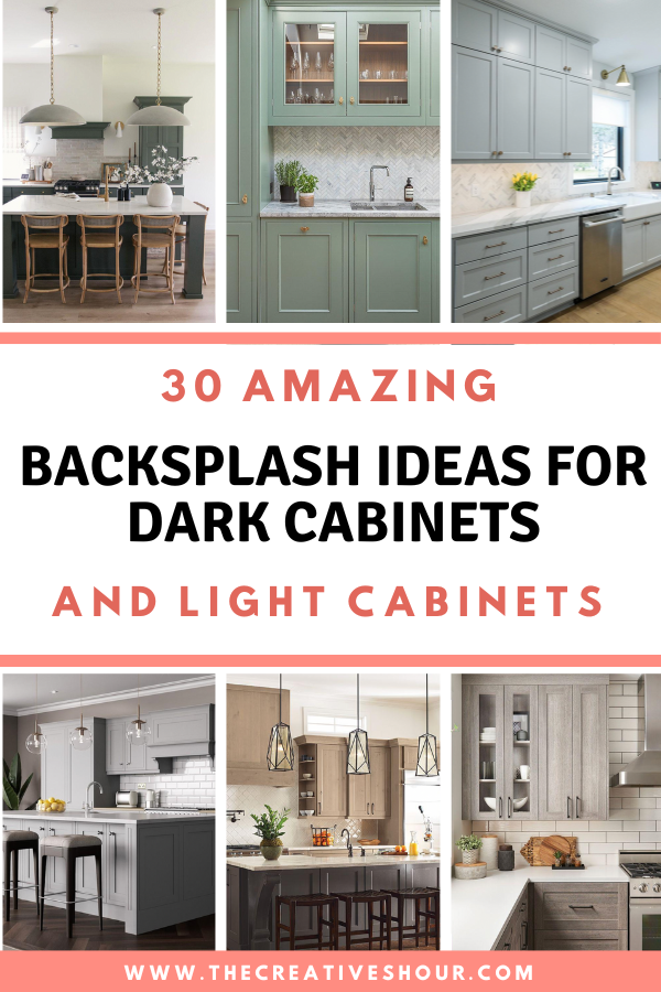 30 Backsplash Ideas For Dark Cabinets and Light Countertops