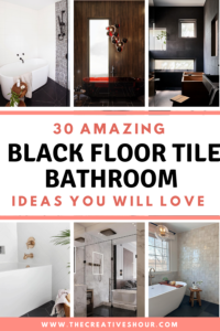 30 Amazing Black Floor Tile Bathroom Ideas For A Stylish Look