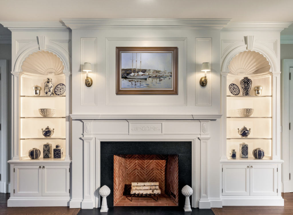 Fireplace Built-In With Crown Molding
